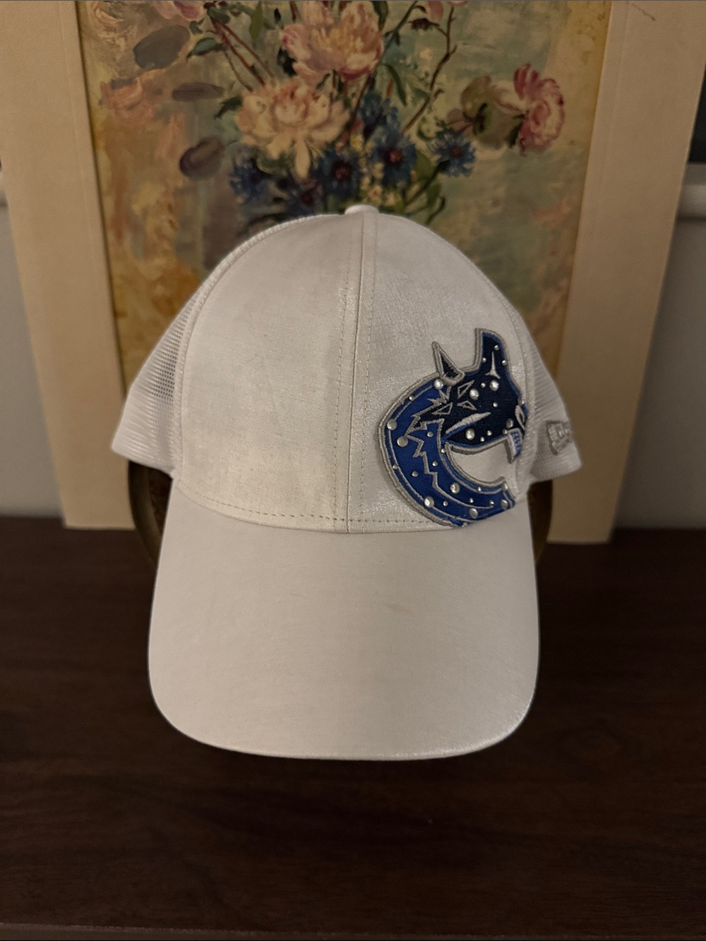 Vancouver Canucks New Era Custom Crystal Orca Hat White